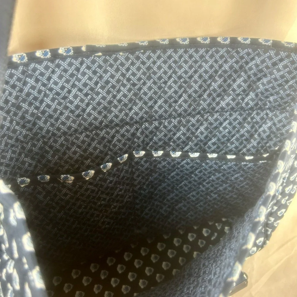 NEW Vintage Y2K Vera‎ Bradley Nantucket Navy Messenger Bag Blue White Retired